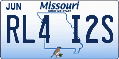 MO license plate RL4I2S