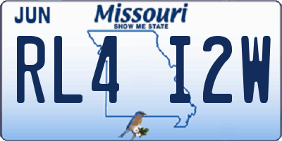 MO license plate RL4I2W