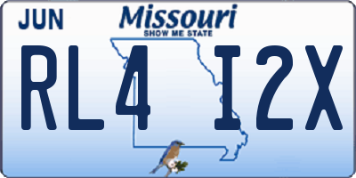 MO license plate RL4I2X
