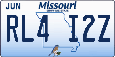 MO license plate RL4I2Z