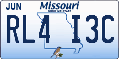 MO license plate RL4I3C