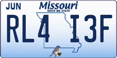 MO license plate RL4I3F