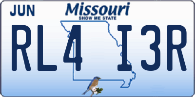 MO license plate RL4I3R
