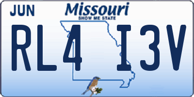 MO license plate RL4I3V