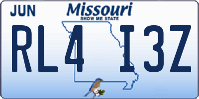 MO license plate RL4I3Z