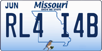 MO license plate RL4I4B
