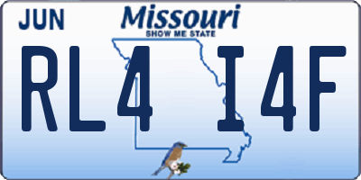 MO license plate RL4I4F