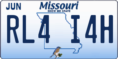 MO license plate RL4I4H