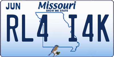 MO license plate RL4I4K