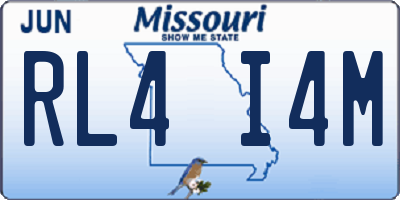 MO license plate RL4I4M