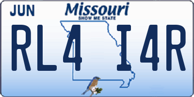 MO license plate RL4I4R