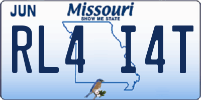 MO license plate RL4I4T