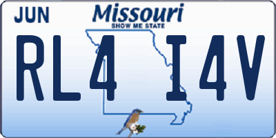 MO license plate RL4I4V