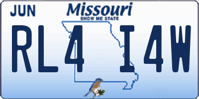 MO license plate RL4I4W