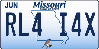 MO license plate RL4I4X