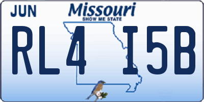 MO license plate RL4I5B