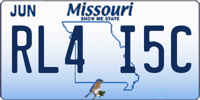 MO license plate RL4I5C