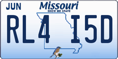 MO license plate RL4I5D