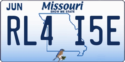 MO license plate RL4I5E