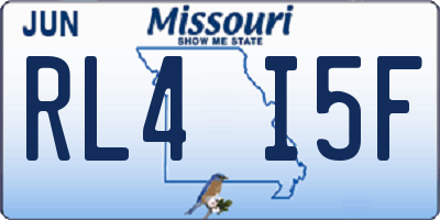 MO license plate RL4I5F