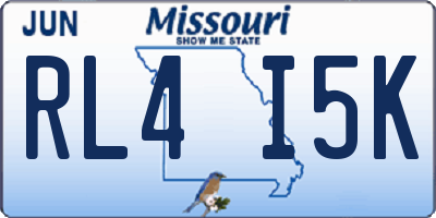 MO license plate RL4I5K