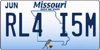 MO license plate RL4I5M