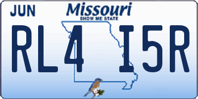 MO license plate RL4I5R