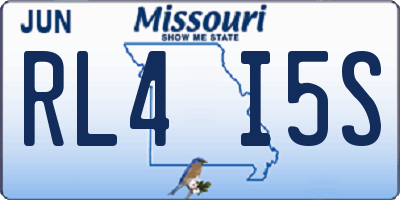 MO license plate RL4I5S