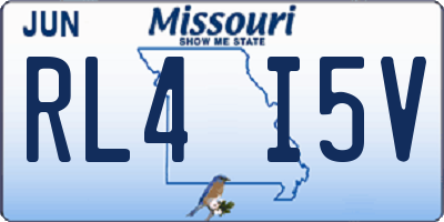 MO license plate RL4I5V