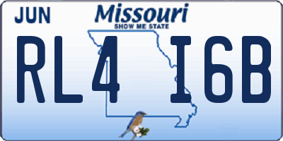 MO license plate RL4I6B