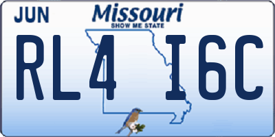 MO license plate RL4I6C