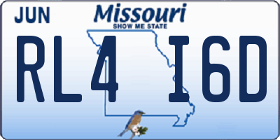 MO license plate RL4I6D