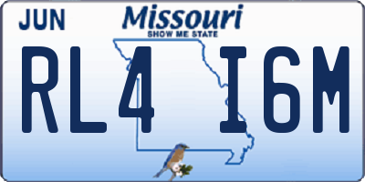 MO license plate RL4I6M
