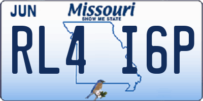 MO license plate RL4I6P