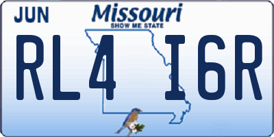 MO license plate RL4I6R