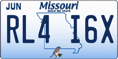 MO license plate RL4I6X