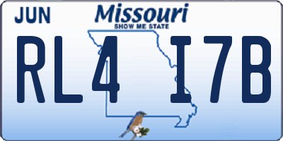 MO license plate RL4I7B