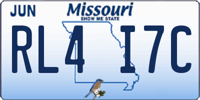 MO license plate RL4I7C