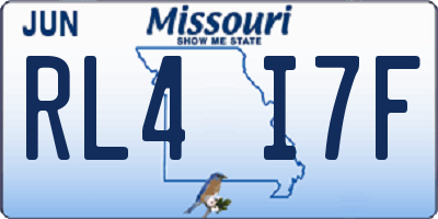 MO license plate RL4I7F