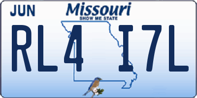 MO license plate RL4I7L