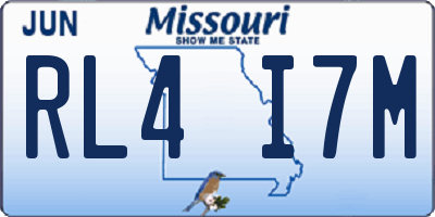 MO license plate RL4I7M