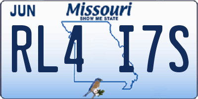 MO license plate RL4I7S