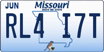 MO license plate RL4I7T