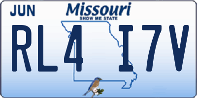 MO license plate RL4I7V