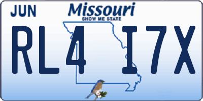 MO license plate RL4I7X