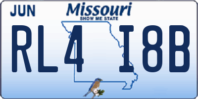 MO license plate RL4I8B