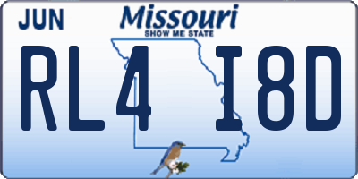 MO license plate RL4I8D