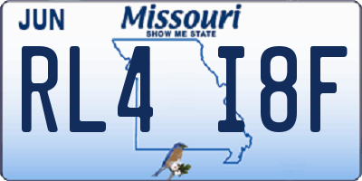 MO license plate RL4I8F