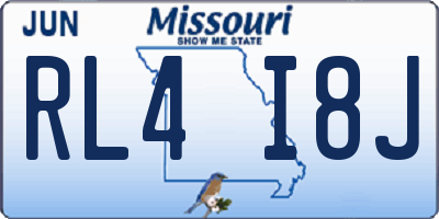 MO license plate RL4I8J