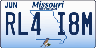 MO license plate RL4I8M